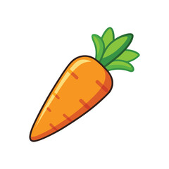 vector illustration of an orange carrot
