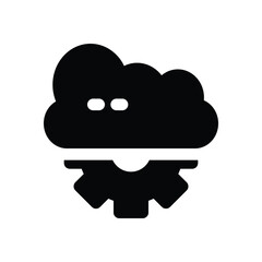 cloud computing solid icon. vector icon for your website, mobile, presentation, and logo design.
