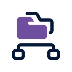folder dual tone icon. vector icon for your website, mobile, presentation, and logo design.