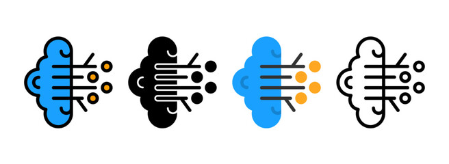 Set of Brain Circuit Icon