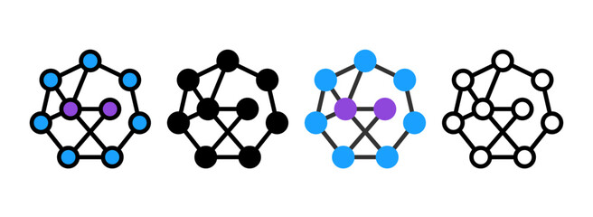 Set of Neural Network Icon