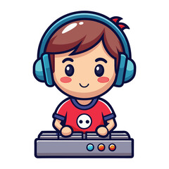 boy listening to music