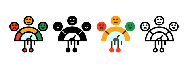 Set of Sentiment Analysis Icon