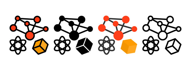 Set of Swarm Simulation Icon