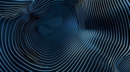 Minimalist blue background with wavy lines for design, banner template. Featuring white space in the center of the page for text. Ideal for geometric abstract wallpapers with a contemporary touch.