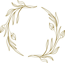 Flower Wreath Lineart