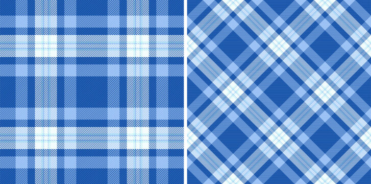 Fabric texture check of vector plaid seamless with a pattern tartan background textile. Set in sky colors in flannel shirt outfit ideas.