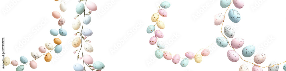 Poster elegant pastel colored eggs arranged in a minimalist abstract pattern this creative and calming comp