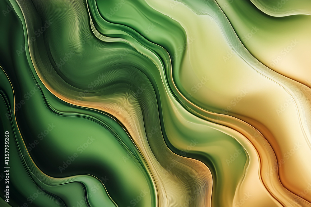 Aufkleber green and yellow wave pattern with a green background. the pattern is very smooth and flowing. the c