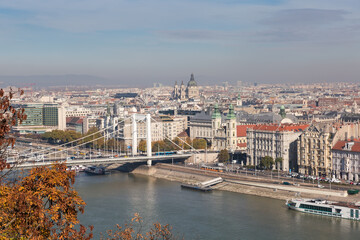 Eastern part of Budapest - Pest from Gellert Hill, Hungary