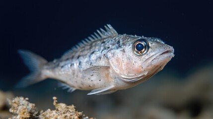Naklejka premium Underwater shot of a small fish