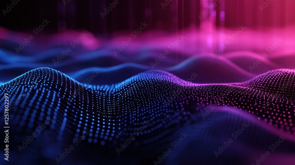 Poster digital technology background. abstract hexagons background with lines and dots. design for science,