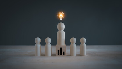 leadership human resources motivation to success, management conception, success leader in performance opportunity  recruitment in vision of business team, growth by knowledge to professional position