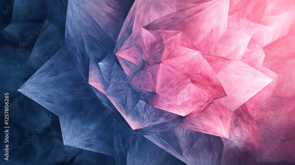 Poster colorful abstract design with geometric shapes and textures creating depth and visual interest