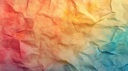 Fototapeta premium Colorful crumpled paper textured background