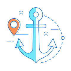 anchor points icon, anchor points vector illustration-simple illustration of anchor points, perfect for anchor points logos and icons