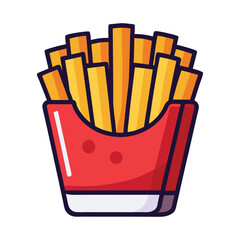 french fries vector illustration