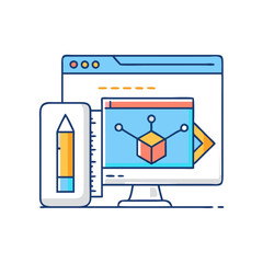 design software icon, design software vector illustration-simple illustration of design software, perfect for design software logos and icons