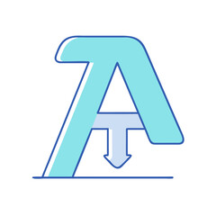 font icon, font vector illustration-simple illustration of font, perfect for font logos and icons