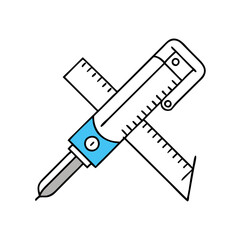 line tool icon, line tool vector illustration-simple illustration of line tool, perfect for line tool logos and icons