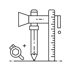 line tool icon, line tool vector illustration-simple illustration of line tool, perfect for line tool logos and icons