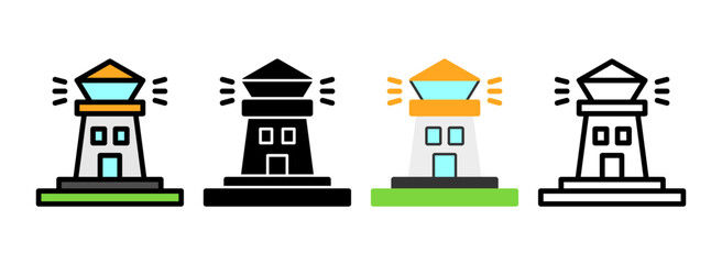 Obraz premium Set of Lighthouse Icon