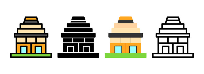 Set of Temple Icon