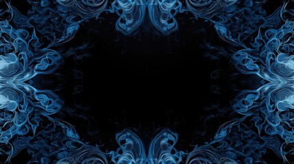 Mysterious Blue background with intricate patterns, perfect for design and banner templates. Featuring a dark theme with complex minimalist motifs and a captivating, enigmatic backdrop.