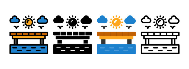 Set of Boardwalk Icon © Encoder X Solutions