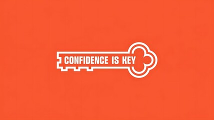 Obraz premium Confidence Is Key A Symbolic White Key Design