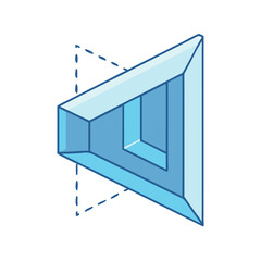 perspective tool icon, perspective tool vector illustration-simple illustration of perspective tool, perfect for perspective tool logos and icons