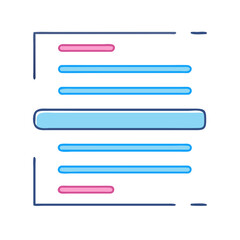 Fototapeta premium text alignment icon, text alignment vector illustration-simple illustration of text alignment, perfect for text alignment logos and icons