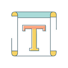 typography icon, typography vector illustration-simple illustration of typography, perfect for typography logos and icons