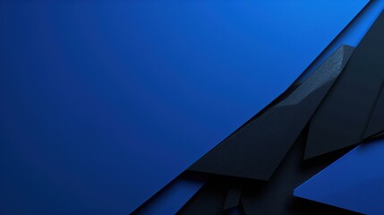 Sharp Blue Background with Angular Elements for Design, Featuring White Space in the Center for Text. Ideal for Banner Templates and Digital Projects. Abstract Minimalist Wallpaper.