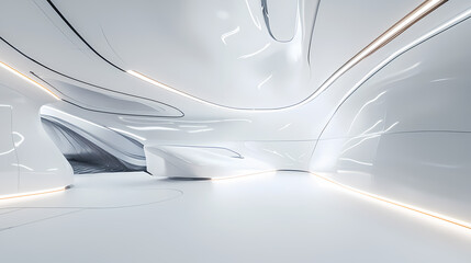 Fototapeta premium A futuristic technology tunnel