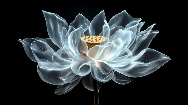 The artistic conception of lotus interweaving light and shadow