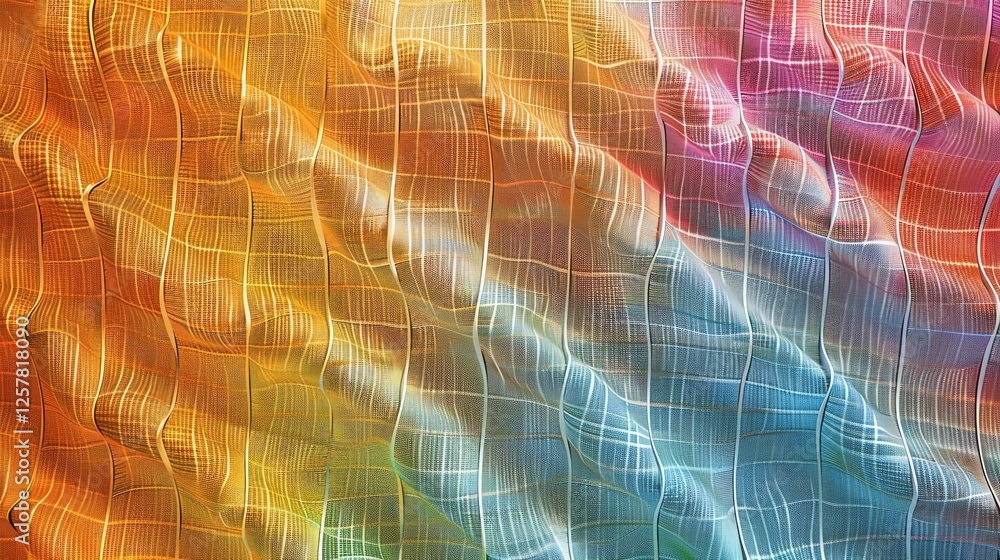 Poster abstract background with a grid pattern in various colors.
