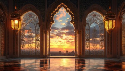 Sunset Vista from an Arabian Palace