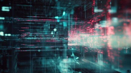 Digital dimensions, abstract data streams and network infrastructure vision