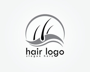 creative hair salon logo image of strands of hair logo design template