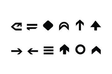 Black Arrow Icons Set – Modern Vector Arrows for Web  UI Design