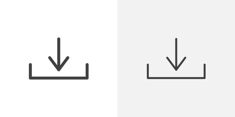 Fototapeta premium Download icons vectors illustrations in black fill and liner versions