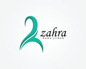 creative hijab style logo for a woman wearing a hijab abstract elegant logo design template