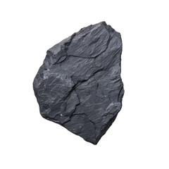Obraz premium Dark slate rock, rough texture on a white isolated background