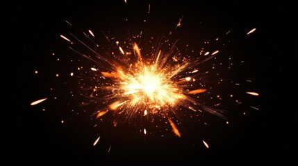 Fireworks. Holiday firework explosion in night, firecracker sparks. Happy new year vector decoration set isolated. Explosion firecracker, holiday bright celebration illustration