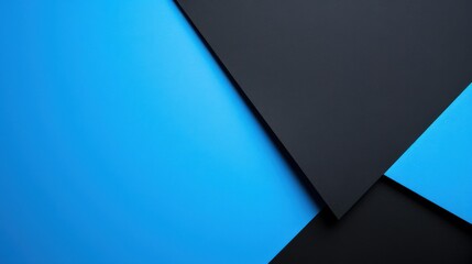 Fototapeta premium Sleek Blue Background with Triangles and Angles for Design, Featuring White Space in the Center for Text. Abstract Geometric Modern Wallpaper Ideal for Banner Templates and Digital Projects.