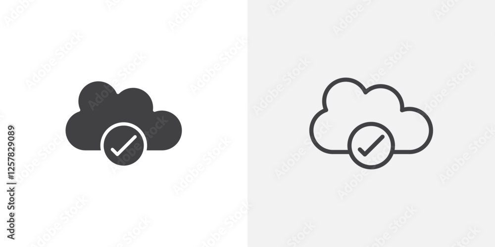 Poster saved to drive icons vectors illustrations in black fill and liner versions