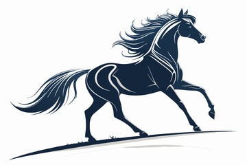 horse silhouette vector