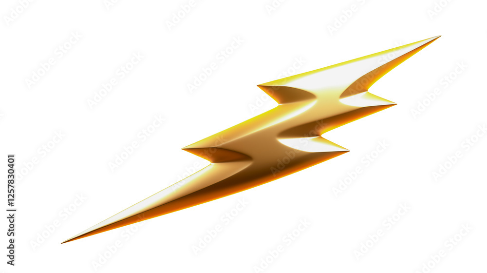 Poster gold lightning bolt graphic design element perfect for super hero branding speed power and energy th
