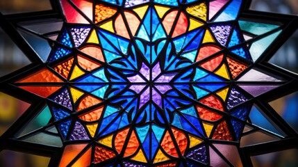 Fototapeta premium vibrant eight pointed star